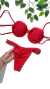 Biquini Maia Vermelho Calcinha Franzida Dupla c/ Reg. Verano - loja online