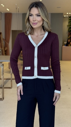 Casaqueto Tricot Modal Manga Longa Adelie - comprar online