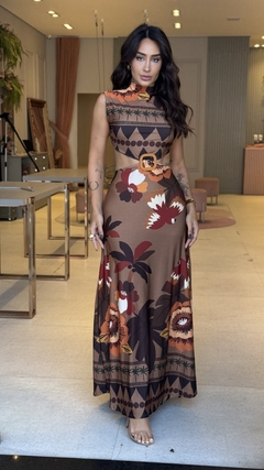 Vestido Fivela Estampa Arara - comprar online