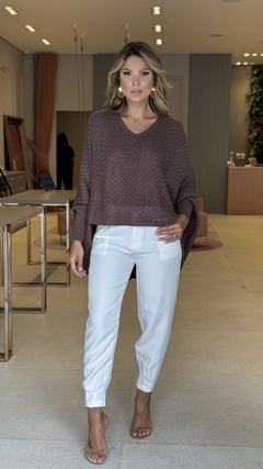 Poncho Tricot Rendado Julia