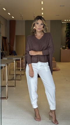 Poncho Tricot Rendado Julia - comprar online