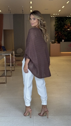 Poncho Tricot Rendado Julia - comprar online