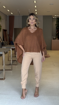 Calça Alfaiataria Ziper Barra Nude - loja online