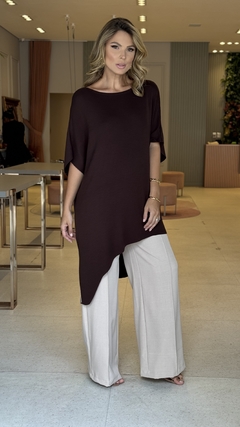 Imagem do Max Blusa Tricot Modal Marrom