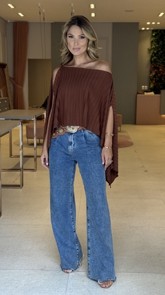 Bata Tricot Boho Marrom na internet
