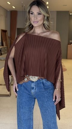 Bata Tricot Boho Marrom - loja online