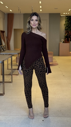 Calça Tricot Animal Print - Flor de Elisa moda