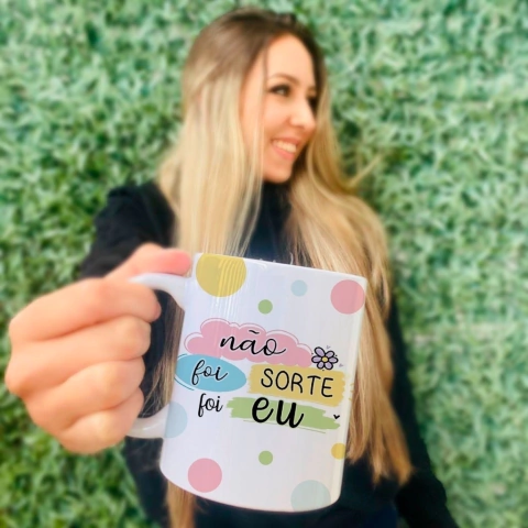 1 Caneca de Porcelana - Sorte