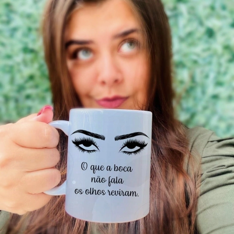 Caneca de Porcelana - Olhos