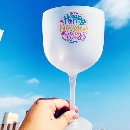 Taça de Gin de Acrilico - Happy New Year