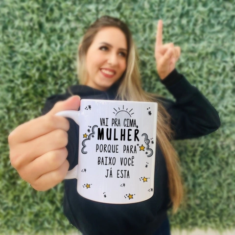 Caneca de Porcelana - Pra cima