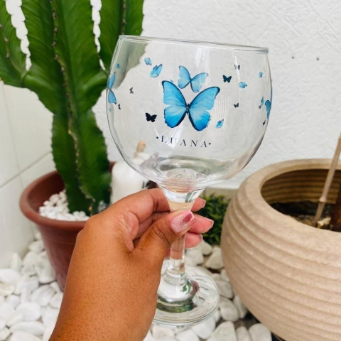 Taça de Gin Borboleta - Vidro