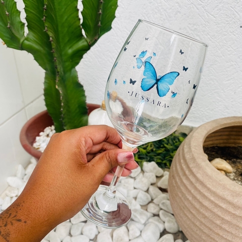 Taça de Vinho Borboleta - Vidro