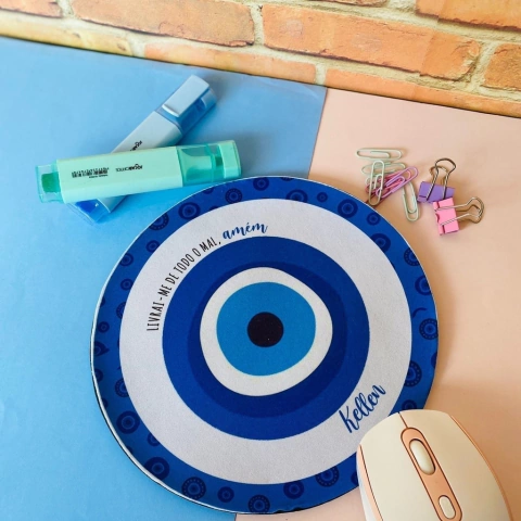 Mouse Pad de Borracha Redondo 20cm