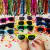 Kit 10 Óculos Rayban Colorido + Caneta Giz Branca - Por Mais Festa | Presentes e Cestas Personalizadas e Criativas