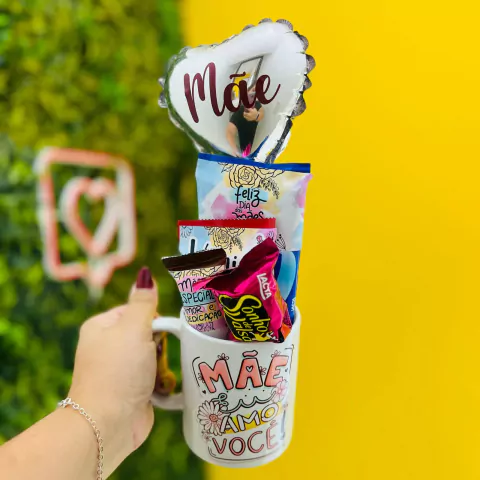 Caneca Chocolate + Balão