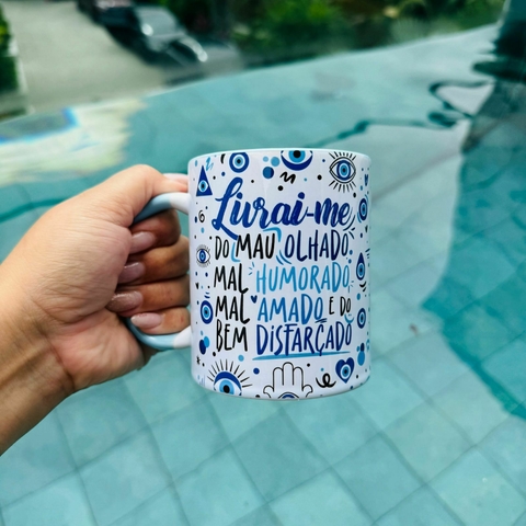 Caneca de Porcelana - Olho Grego III
