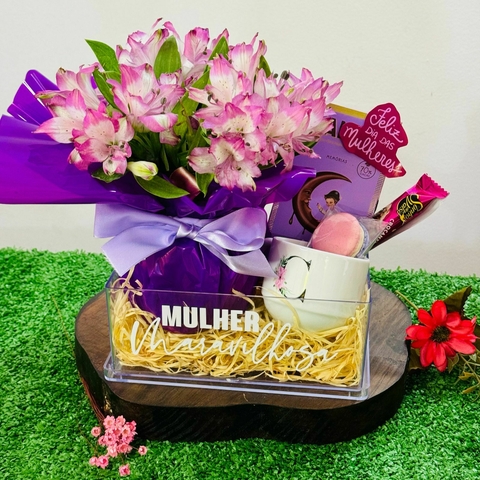 Caixa Flores com Chocolate