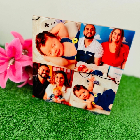 Azulejo Personalizado com Foto Dia dos Mães 20cm