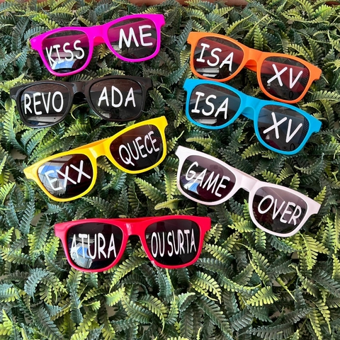 Óculos Rayban Personalizado - Lentes Personalizadas p/ Festa/ Balada/ Casamento/ Formatura