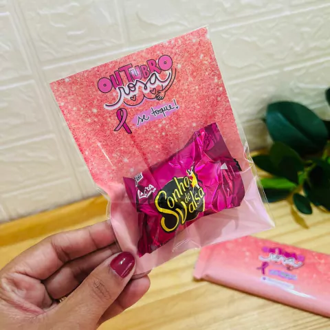 Brindes Outubro Rosa- Chocolate Sonho de Valsa