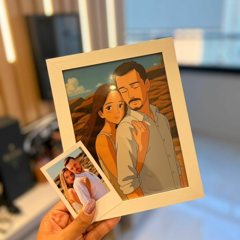 Quadro Namorados Desenho - comprar online