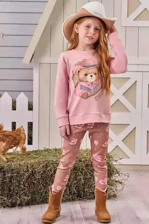 Conjunto Menina Blusão e Calça Legging em Fly- KUKIE 80410