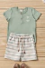 Conjunto de Camiseta em Meia Malha e Bermuda em Moletom Linho sem Pelúcia 83388 LucBoo Bebê Menino - comprar online
