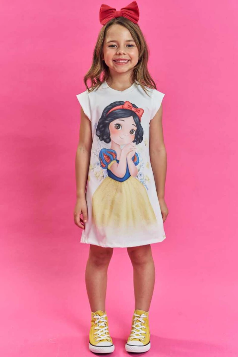 Vestido em Molecotton 86061 Kukiê Infantil Menina - comprar online