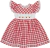 Vestido xadrez com bordados e rendas - 8174 - comprar online
