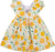Vestido laranjas babado e laços - 8179 na internet