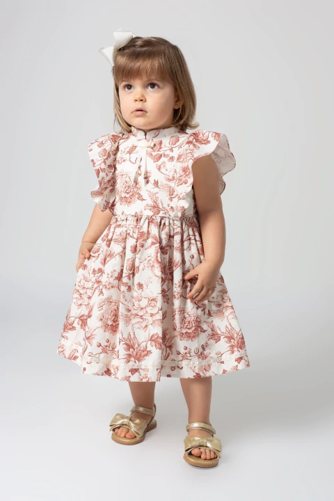 vestido provençal floral gola alta 8300 - comprar online