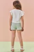 Conjunto de Blusa Boxy em Meia Malha e Shorts em Malha Vichy Textura 84761 Kukiê Infantil Menina na internet