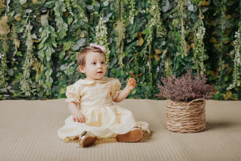 Vestido bordado festonê - 8302 - comprar online