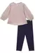 Conjunto de Bata em Malha Comfy com Calça em Cotton Jeans 80562 Infanti Bebê Menina - comprar online