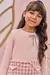 Conjunto de Blusa em Canelado Liz e Short Saia em Malha Pied Poule 81194 Infanti Infantil Menina