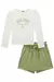 Conjunto de Blusa em Cotton com Short Saia em Molevisco 80889 Infanti Infantil Menina na internet