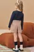 Conjunto de Blusa em Cotton com Short Saia em Veludo Cotelê 80573 Infanti Infantil Menina - comprar online