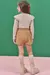 Conjunto de Blusa em Malha Canelada com Shorts em Molevisco 79206 Infanti Infantil Menina - comprar online