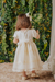 Vestido linho com voal e rendas - 8183 - Bárbara Kids
