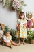 Vestido laranjas babado e laços - 8179
