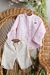 Camisa linho sem gola manga longa - 8264 - Bárbara Kids