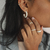 Anel com designer de corrente prata - comprar online