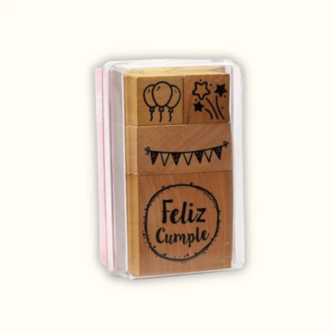 Set Sellos Feliz Cumple (Caja Mediana)