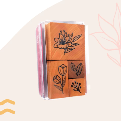 Set Sellos Flores (Caja Mediana)