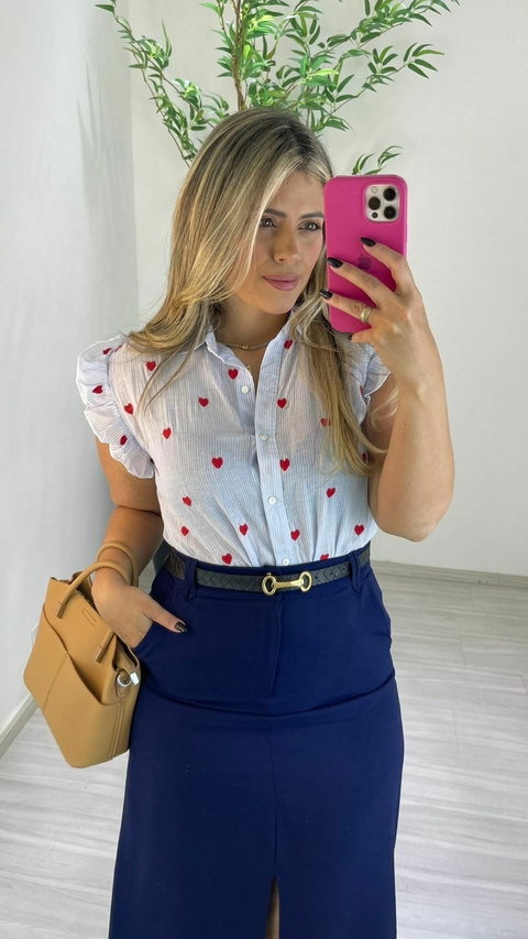 CAMISA LOVE LISTRAS