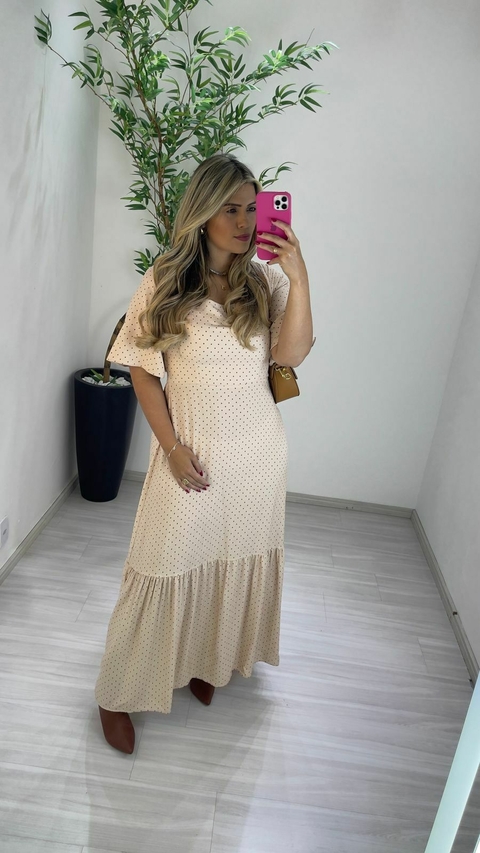 VESTIDO KELLY POÁ NUDE