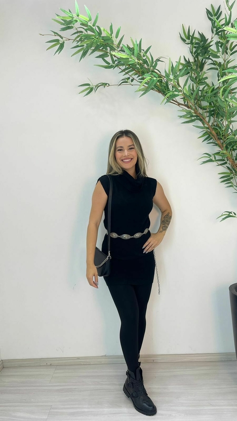 COLETE TRICOT PRETO - comprar online