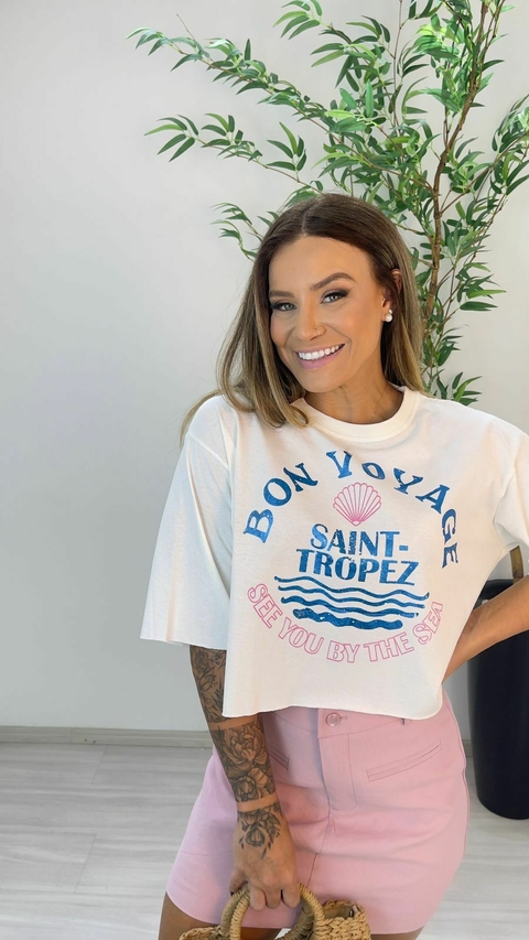 T SHIRT CROPPED BON VOUYAGE