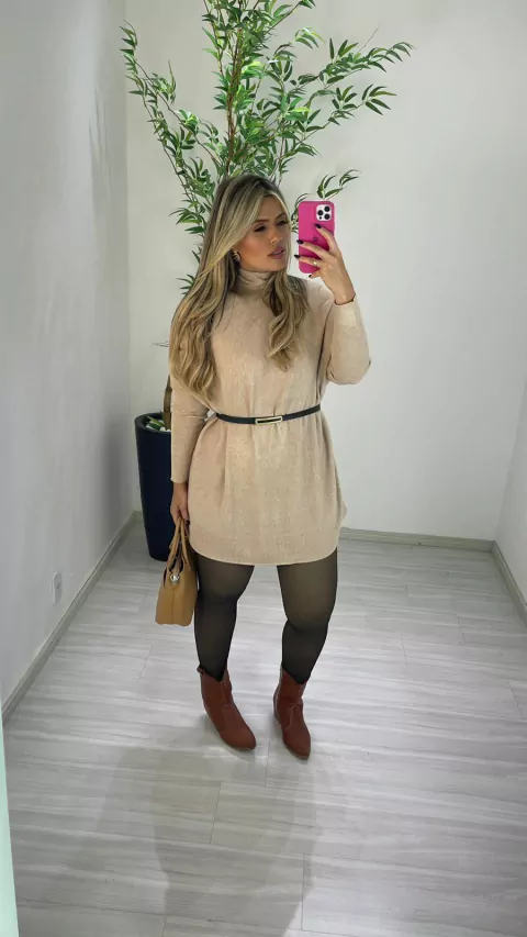 PONCHO EM TRICOT MODAL NUDE